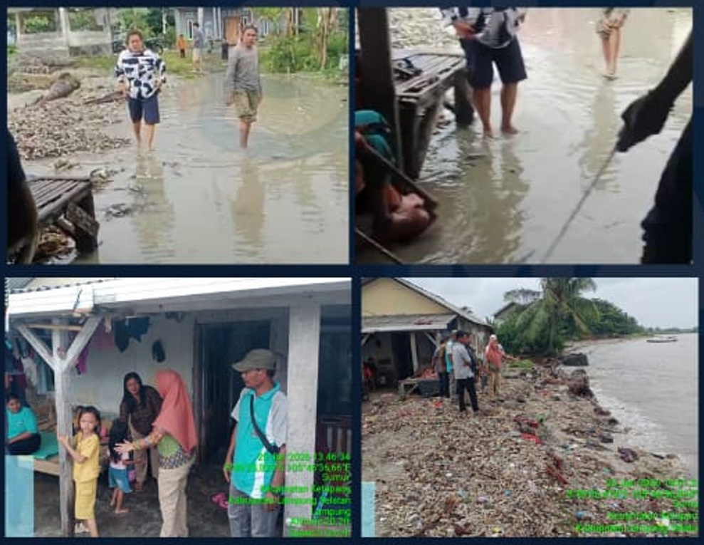 Rob dan Hujan Deras Rendam Rumah Warga di Desa Sumur Ketapang